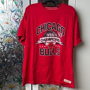 Mitchell & Ness Red Chicago Bulls Champions Tee